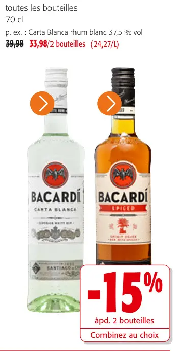Offre: rhum blanc