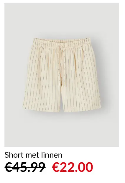 Promotie: Short met linnen
