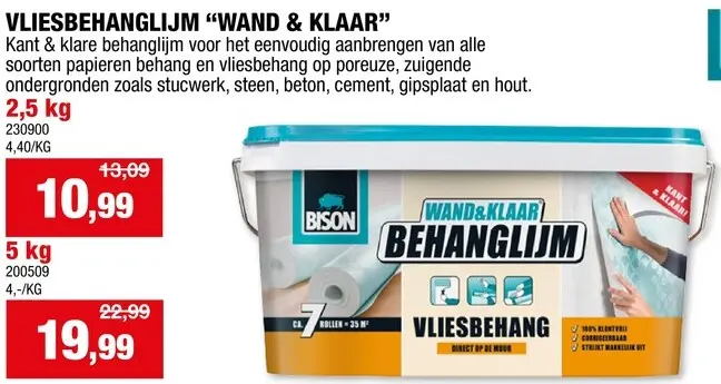 Promotie: Vliesbehanglijm "Wand & Klaar"