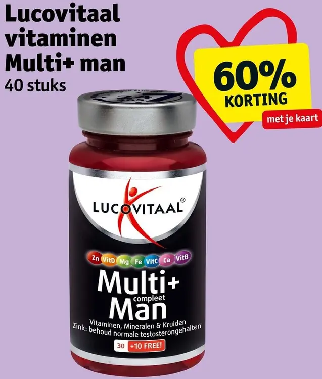 Promotie: Vitaminen Multi+ man
