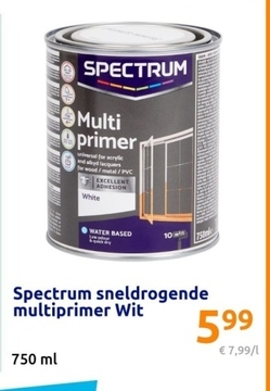 Aanbieding: Spectrum sneldrogende multiprimer Wit