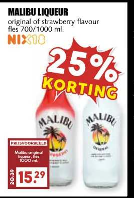 Aanbieding: Malibu liqueur