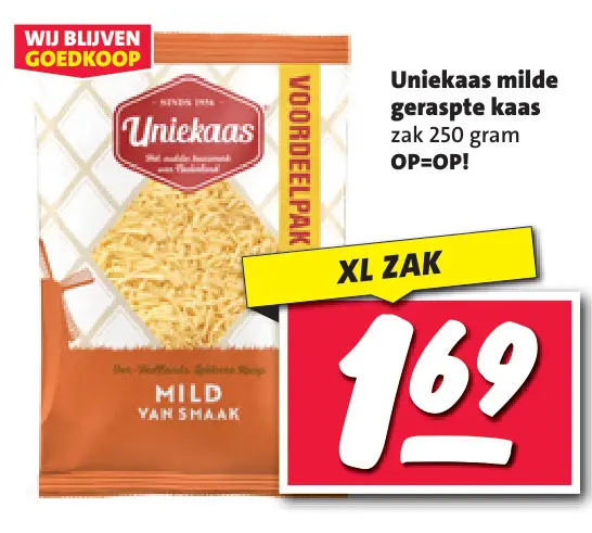 Aanbieding: Uniekaas milde geraspte kaas