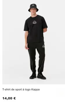 Offre: T-shirt de sport à logo Kappa