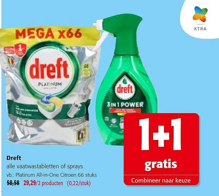 Promotie: alle vaatwastabletten of sprays