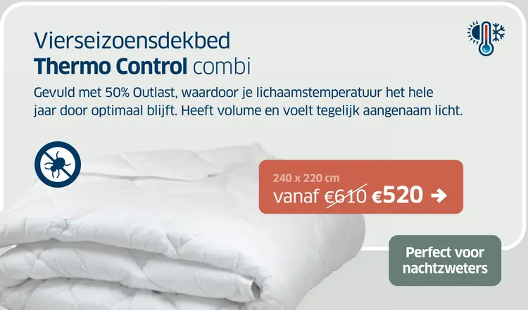Promotie: Vierseizoensdekbed Thermo Control combi