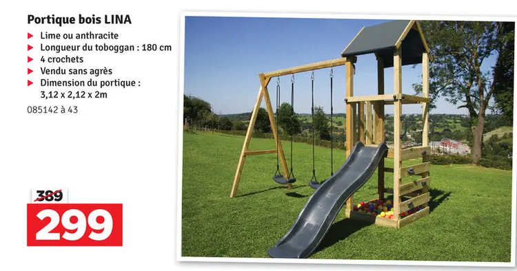 Offre: Portique bois LINA