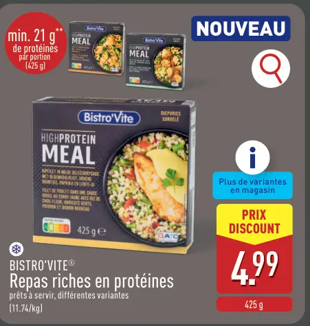 Offre: Repas riches en protéines
