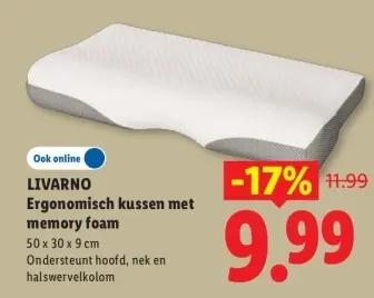 Aanbieding: Ergonomisch kussen met memory foam