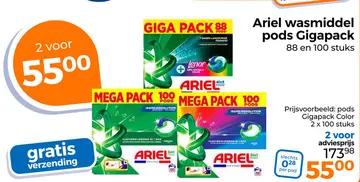 Aanbieding: Ariel wasmiddel pods Gigapack