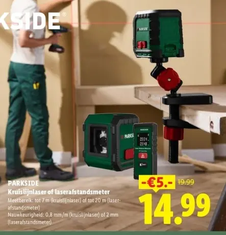 Aanbieding: Kruislijnlaser of laserafstandsmeter