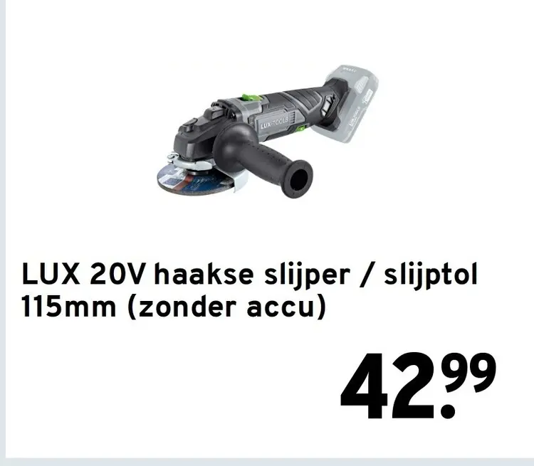 Aanbieding: haakse slijper / slijptol
