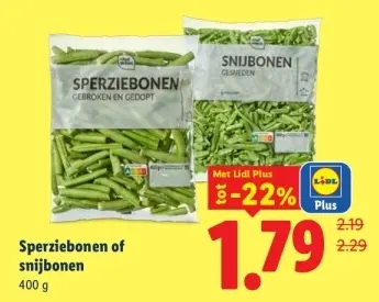 Aanbieding: Sperziebonen of snijbonen