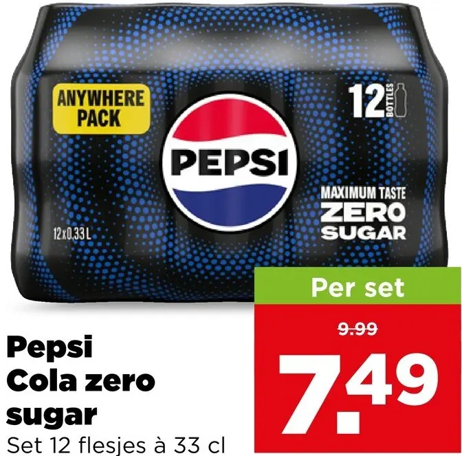 Aanbieding: Cola zero sugar