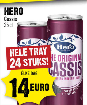 Aanbieding: Hero Cassis 24 x 25 cl