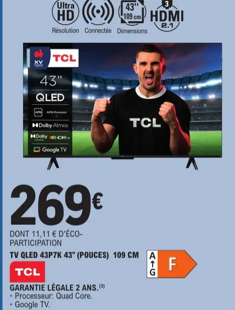Offre: Tv qled 43p7k