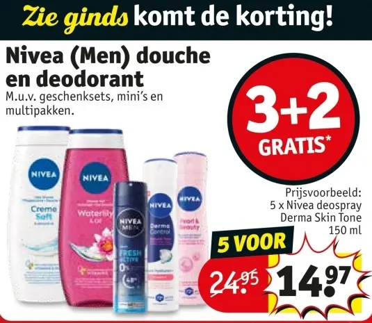 Aanbieding: Nivea (Men) douche en deodorant