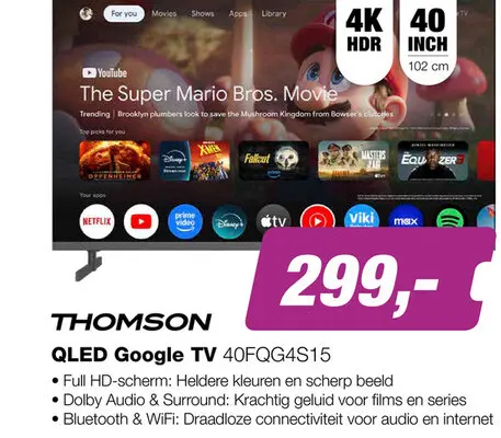 Aanbieding: Thomson 40FQG3S15 TV