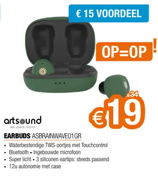 Aanbieding: Earbuds asbrainwave01gr