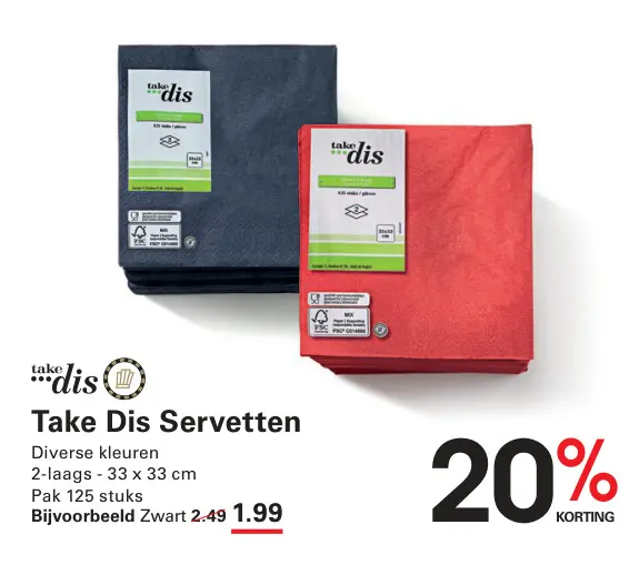 Aanbieding: Take Dis Servetten