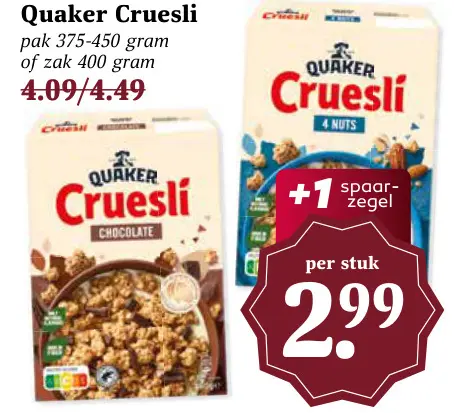 Aanbieding: Quaker Cruesli