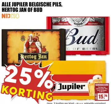 Aanbieding: Hertog jan of Bud