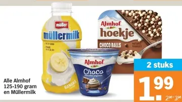 Aanbieding: Alle Almhof 125-190 gram en Müllermilk