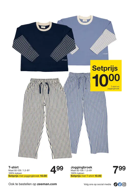 Promotie: T-shirt en joggingbroek set