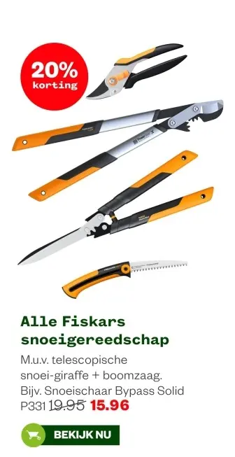 Aanbieding: Alle Fiskars snoeigeeedschap