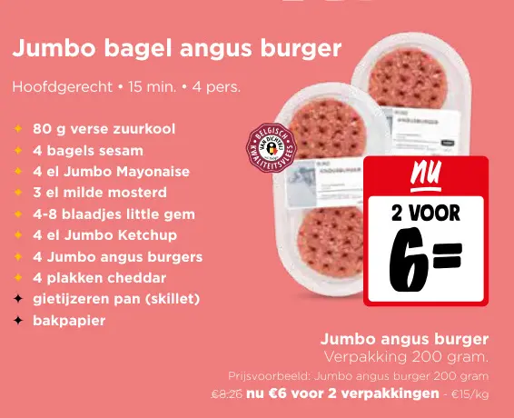 Promotie: Bagel angus burger