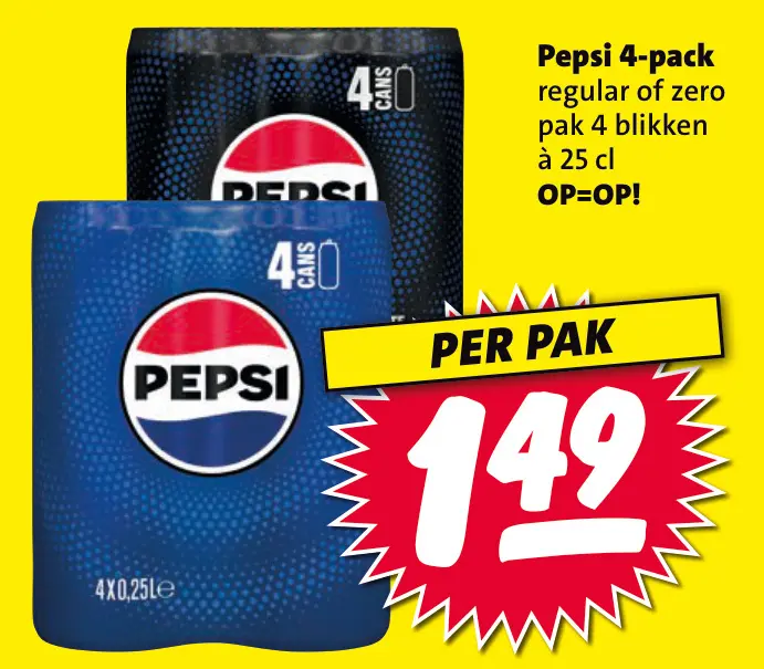 Aanbieding: Pepsi 4-pack