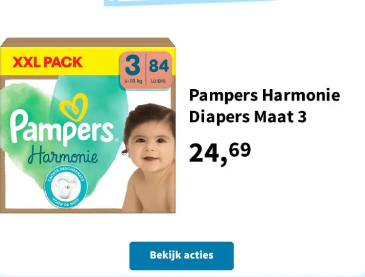 Aanbieding: Pampers Harmonie Diapers Maat 3