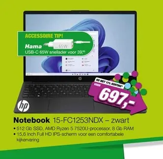 Aanbieding: HP 15-fc1253ndx Laptop
