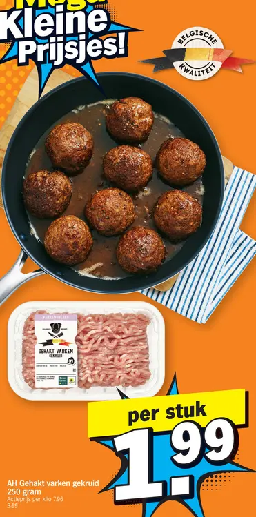 Promotie: Gehakt varken gekruid