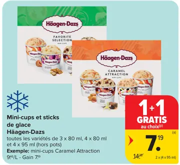 Offre: Mini-cups et sticks de glace