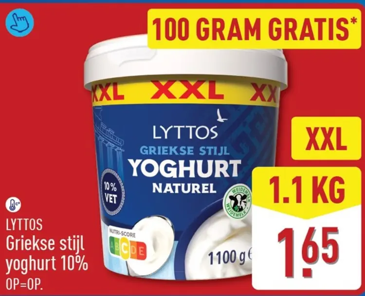 Aanbieding: LYTTOS Griekse stijl yoghurt 10%