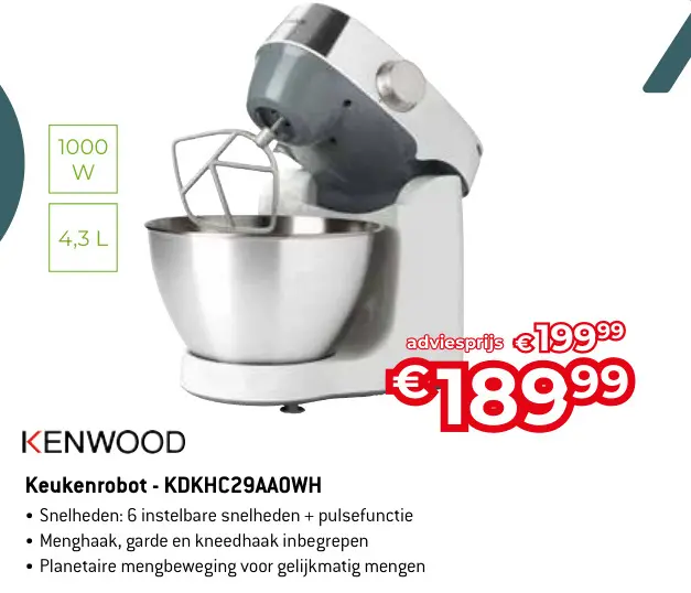 Promotie: Keukenrobot - KDKHC29AA0WH