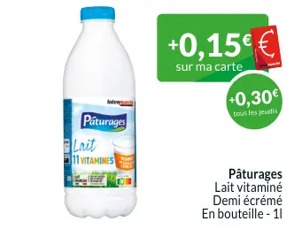 Offre: Lait vitaminé Demi écrémé