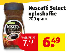 Aanbieding: Nescafé	Select oploskoffie