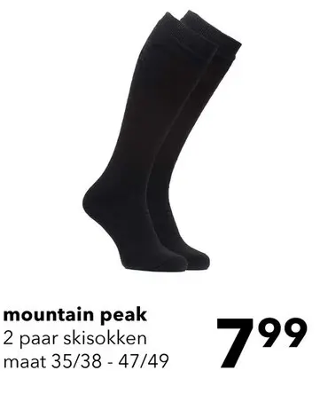 Aanbieding: 2 paar Mountain Peak skisokken
