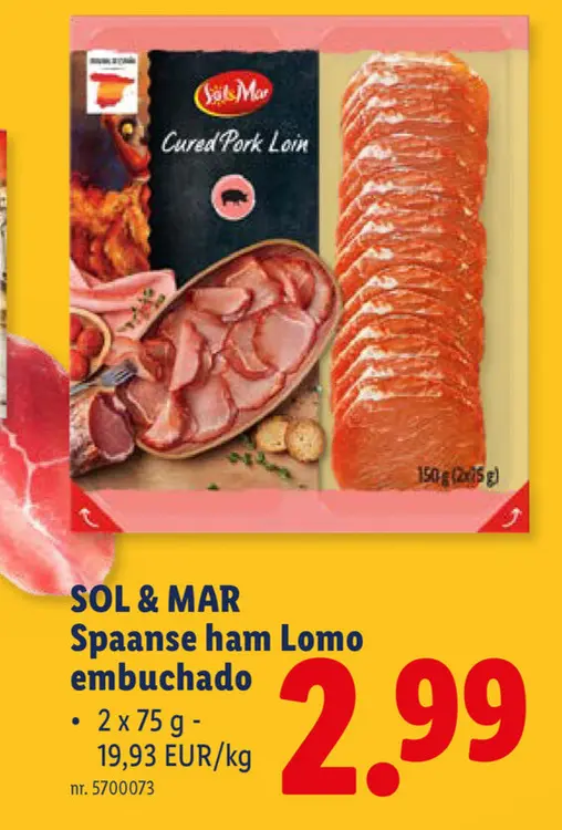 Promotie: Spaanse ham Lomo embuchado