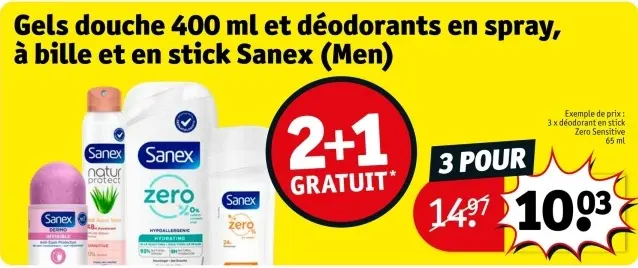 Offre: Gels douche 400 ml et déodorants en spray, à bille et en stick
