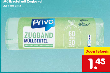 Aanbieding: Priva Müllbeutel mit Zugband