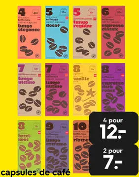 Offre: koffiecups café en capsules