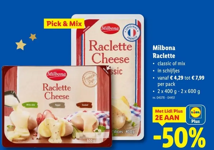 Promotie: Raclette Cheese