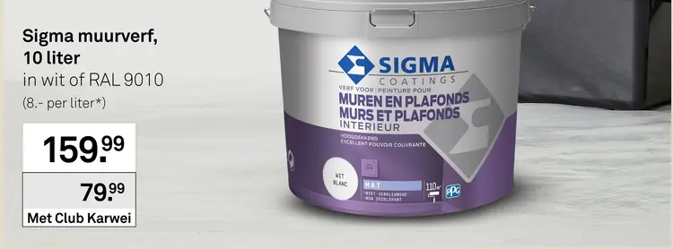 Aanbieding: Sigma muurverf