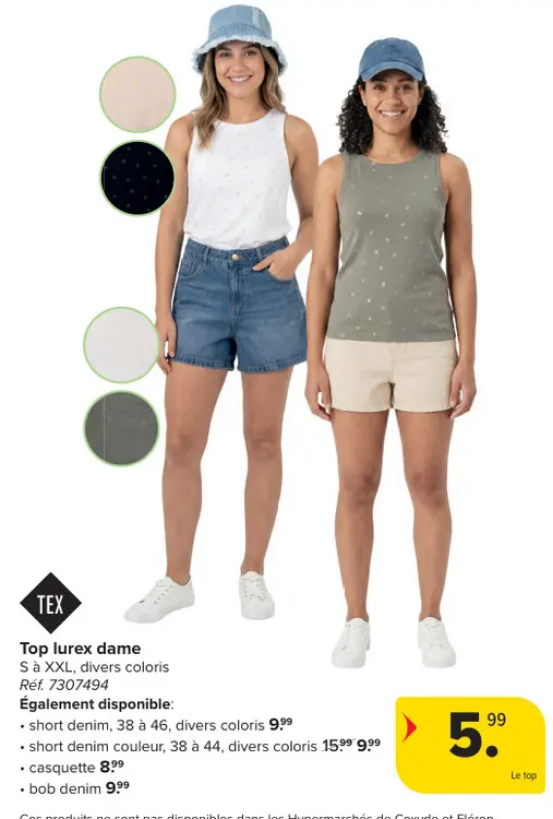 Offre: Top lurex dame