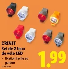 Offre: Set de 2 feux de vélo LED