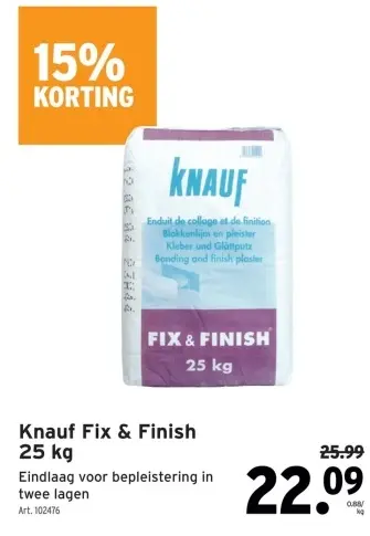 Promotie: Knauf Fix & Finish