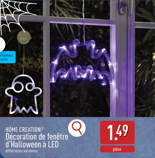 Offre: Décoration de fenêtre d'Halloween à LED